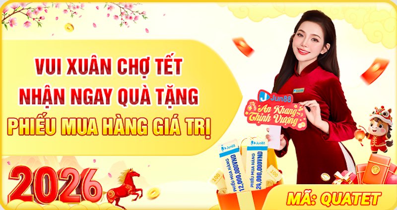 Lì xì năm mới tại Jun88 - Quà tặng hấp dẫn