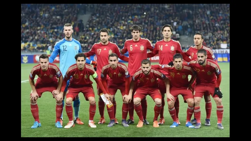 Cầu thủ Tây Ban Nha đang chạy nhanh để cướp bóng từ cầu thủ Ai Cập Cầu thủ Tây Ban Nha đang chạy nhanh để cướp bóng từ cầu thủ Ai Cập